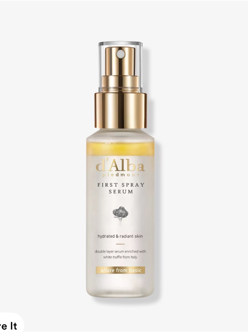 NWT d'Alba Piedmont White Truffle First Spray Hydrating Glow Mist Serum